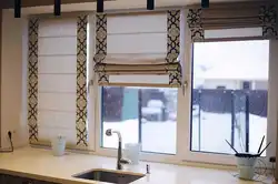 Римские шторы современные на кухню фото