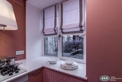 Mətbəx fotoşəkili üçün müasir Roma pərdələri