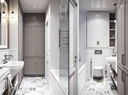 Design of bathroom and toilet separately photo in apartment