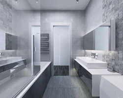 Hamam və tualetin dizaynı ayrıca mənzildə fotoşəkil