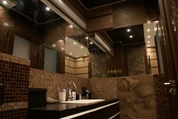 Bathroom design brown tiles