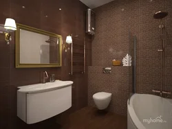 Bathroom design brown tiles