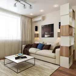 Interior design living room 16 sq m design photo