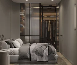 Walk-in closet in the bedroom photo