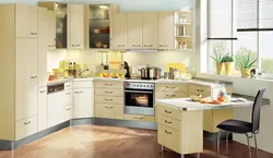 Color vanilla gloss photo kitchen