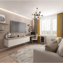 Interyer foto dizaynında müasir üslubda qonaq otağı dekorasiyası