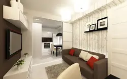 Дизайн кухня спальня 18 кв