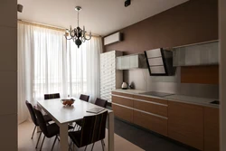 Rectangular kitchen 11 sq m photo