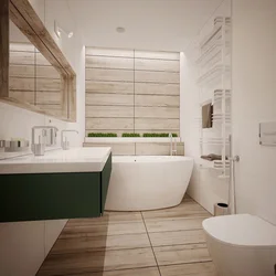 Bathroom Design White With Wood Photo