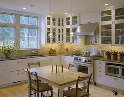 Photo of kitchen with wall
