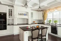 Bright corner kitchens with window photo