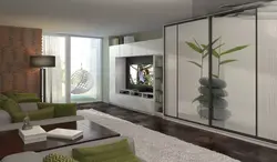 Living room interiors with coupe photo