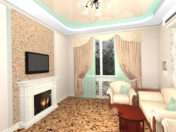 Интерьер гостиной 18 кв м с камином