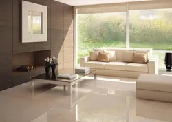 Floor tiles in the living room porcelain tiles photo in the interior