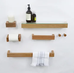 Wooden Bath Shelves Photo