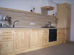 Pine in the kitchen interior