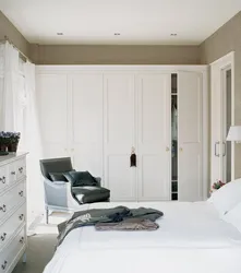 Modern built-in wardrobes in the bedroom photo