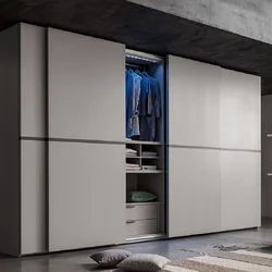 Modern built-in wardrobes in the bedroom photo