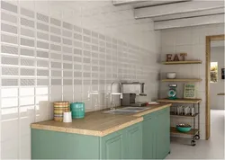 Boar tiles for the apron in the kitchen interior