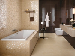 Bathtub with large tiles photo