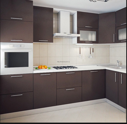 Photo wenge kitchen with gray