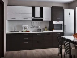 Photo wenge kitchen with gray