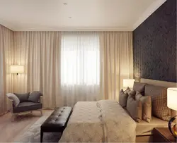 Single-level stretch ceiling design in the bedroom