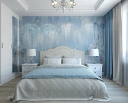 Gray blue bedroom photo