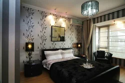 Stylish wallpaper for the bedroom photo in the interior