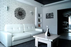 Brick Wallpaper In The Living Room Photo