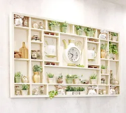 White kitchen shelves photo
