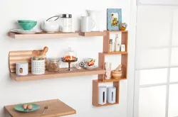 White kitchen shelves photo