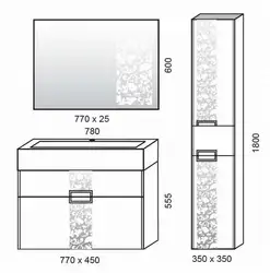 Bathroom mirror height photo