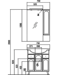 Bathroom mirror height photo