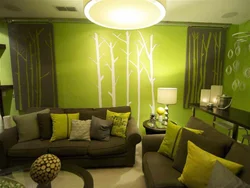 Light green living room design
