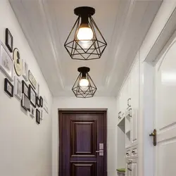 Ceiling chandeliers in the hallway modern design photo