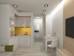 Apartment design 27 sq m with balcony