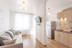 Studio mənzil lahiyəsi 27 kv.m balkonlu