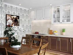 How to choose wallpaper for a light kitchen photo