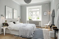 Living room bedroom design in Scandinavian style