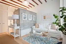 Living room bedroom design in Scandinavian style