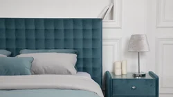Interior With Blue Bed Bedroom Photo