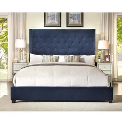 Interior With Blue Bed Bedroom Photo