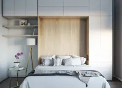 Photo bedroom headboard wardrobe