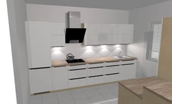 Дизайн кухни прямой 3600