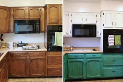 Kitchen facade before and after photos