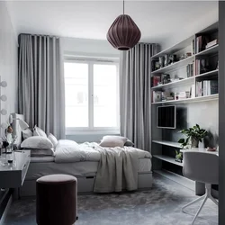 Gray Teenager Bedroom Interior