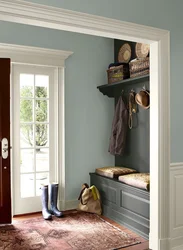 Painted walls in the interior photo hallway