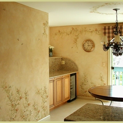 Wallpaper in the kitchen photo renovation