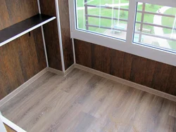 Covering the loggia with MDF panels photo